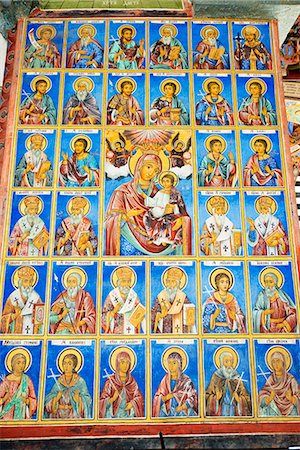 simsearch:862-06825091,k - Europe, Bulgaria, Rila Monastery, frescoes by Zahari Zograf, Nativity Church, Unesco World Heritage Site Stockbilder - Lizenzpflichtiges, Bildnummer: 862-06825042