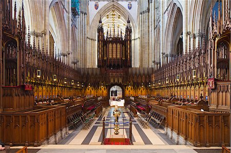 pipe organ - United Kingdom, England, North Yorkshire, York. The Quire at York Minster. Stock Photo - Rights-Managed, Code: 862-06825400