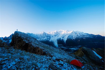 Europe, France, Haute Savoie, Rhone Alps, Chamonix Valley, Mont Blanc (4810m) (MR) Stock Photo - Rights-Managed, Code: 862-06825431