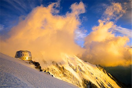 Europe, France, Haute Savoie, Rhone Alps, Chamonix Valley, Gouter Ridge on Mont Blanc Foto de stock - Con derechos protegidos, Código: 862-06825465