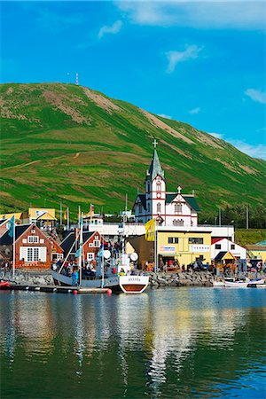 spire - Iceland, northern region, Husavik harbour Stock Photo - Rights-Managed, Code: 862-06825584