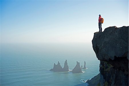 Iceland, southern region, Vik, rock stacks off the coast at Reynisdrangar (MR) Stockbilder - Lizenzpflichtiges, Bildnummer: 862-06825684