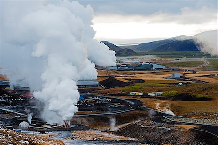 simsearch:632-06029636,k - Europe, Iceland, South Iceland, Hellisheidi geothermal area Foto de stock - Con derechos protegidos, Código: 862-06825723