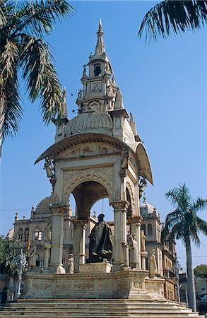 Asia, India, Madhya Pradesh, Gwalior.  Memorial statue. Foto de stock - Direito Controlado, Número: 862-06825869