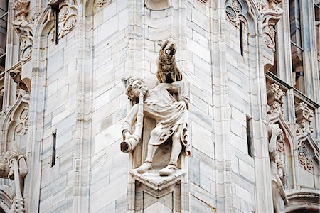 Europe, Italy, Lombardy, Milan, Duomo, Milan Cathedral, gothic sculptures Photographie de stock - Rights-Managed, Code: 862-06825897