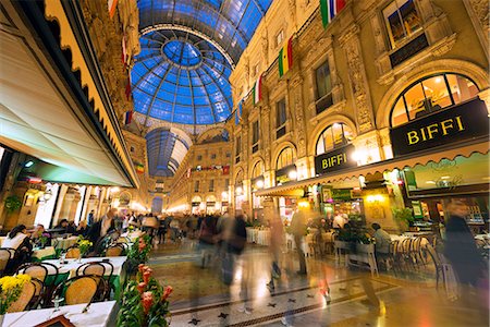 shopping centre architecture - Europe, Italy, Lombardy, Milan, Galleria Vittorio Emanuele Stock Photo - Rights-Managed, Code: 862-06825905