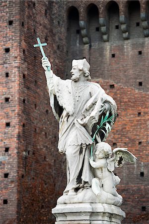 simsearch:862-06825900,k - Europe, Italy, Lombardy, Milan, statue at Castle Sforzesco Stockbilder - Lizenzpflichtiges, Bildnummer: 862-06825915