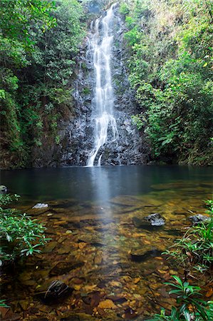 Central America, Belize, Mountain Pine Ridge, Hidden Valley, Butterfly Falls. The Butterfly falls (PR) Stock Photo - Rights-Managed, Code: 862-07495780