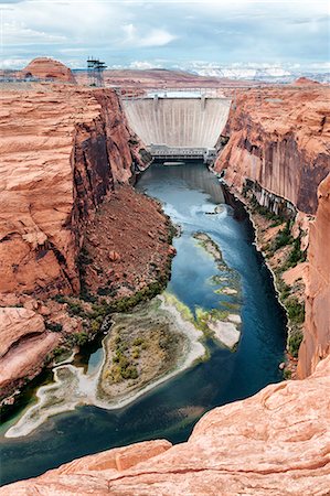 United States of America, Arizona, Page, Glen Canyon Dam Photographie de stock - Rights-Managed, Code: 862-07650707