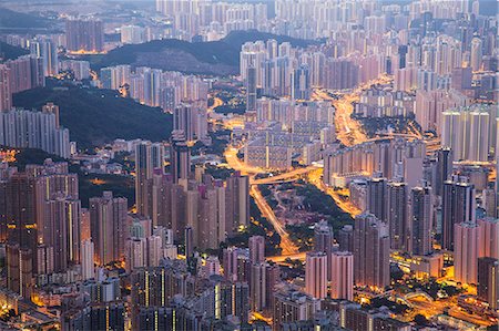 View of apartment blocks, Kowloon, Hong Kong Foto de stock - Con derechos protegidos, Código: 862-07689855