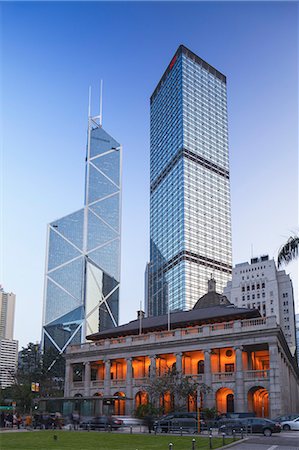Legislative Council Building, Bank of China and Cheung Kong Centre, Central, Hong Kong, China Foto de stock - Con derechos protegidos, Código: 862-07689851