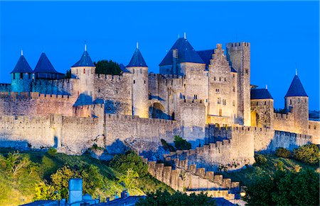 south west europe - The fortified city of Carcassonne, Languedoc-Roussillon, France Stock Photo - Rights-Managed, Code: 862-07689998