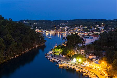 Western Europe, Greece, Ionian Islands, Paxos. The picturesque harbour of Gaios. Stock Photo - Rights-Managed, Code: 862-07690027