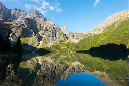 polacco (relativo alla polonia) - Europe, Poland, Carpathian Mountains, Zakopane, Lake Morskie Oko (Eye of the Sea) Fotografie stock - Rights-Managed, Codice: 862-07690585