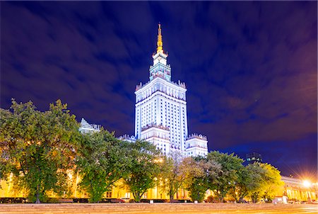 simsearch:862-07690635,k - Europe, Poland, Warsaw, Palace of Culture and Science Stock Photo - Rights-Managed, Code: 862-07690606