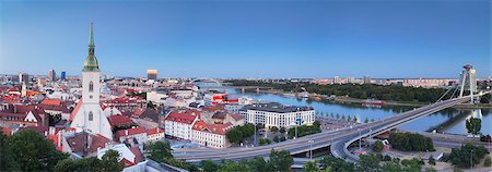 simsearch:862-07690064,k - View of Bratislava at dusk, Slovakia Foto de stock - Direito Controlado, Número: 862-07690809