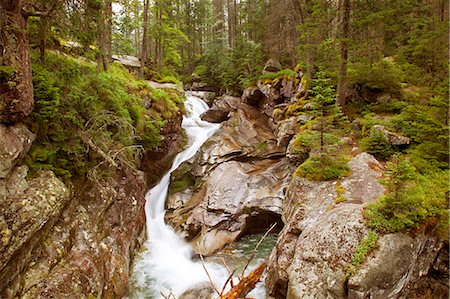 Slovakia, Carpathian Mountains, High Tatra. Waterfall in the High Tatras. Stock Photo - Rights-Managed, Code: 862-07690813