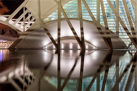 futuristic architecture - Europe, Spain, Valencia, City of Arts and Sciences, Principe Felipe Science Museum Stock Photo - Rights-Managed, Code: 862-07690901