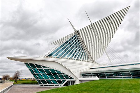 santiago calatrava architecture - USA, Wisconsin, Milwaukee, Milwaukee Art Museum Stock Photo - Rights-Managed, Code: 862-07690967