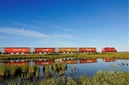 freight train - Royal Canadian Railway, Churchill, Hudson Bay, Manitoba, Canada Foto de stock - Con derechos protegidos, Código: 862-07909433