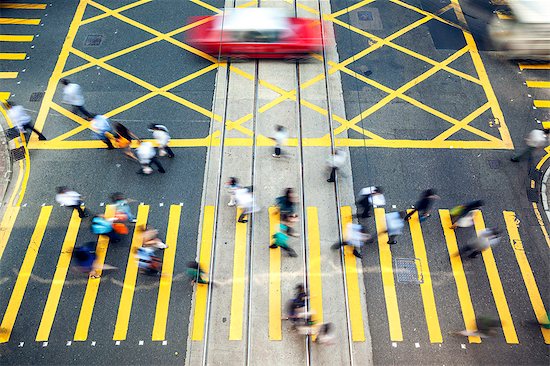 Hong Kong, China. High angle view of street in Hong Kong island Photographie de stock - Premium Droits Gérés, Artiste: AWL Images, Le code de l’image : 862-07909482