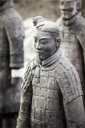 Xian, Shaanxi, China. Close up of one of the many warriors of the terracotta army (majong) Stock Photo - Rights-Managed, Code: 862-07909493