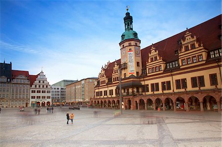 Germany, Saxony, Leipzig. Old City Hall at the Markt Platz. Photographie de stock - Rights-Managed, Code: 862-07909834