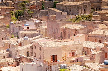 erice - Italy, Sicily, Erice. Detail of houses. Photographie de stock - Rights-Managed, Code: 862-07910135