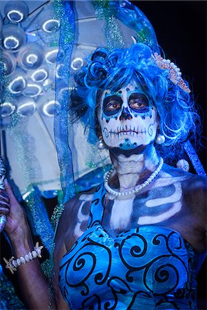 sur - Catrina, day of the Dead festivities, La Paz, Baja California Sur, Mexico Stock Photo - Rights-Managed, Code: 862-07910246
