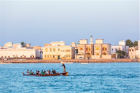 sur - Oman, Sur, Al Ayjah. Al Ayjah Harbour at sunset Stock Photo - Rights-Managed, Code: 862-07910377