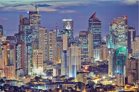 Asia, South East Asia, Philippines, Manila, Intramuros, view of Makati and the business district at dusk Stock Photo - Rights-Managed, Code: 862-07910416