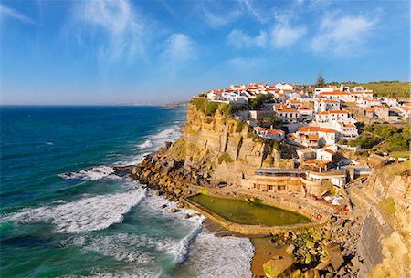 simsearch:862-07910512,k - Portugal, Sintra, Azehas do Mar, Overview of town. Stock Photo - Rights-Managed, Code: 862-07910441