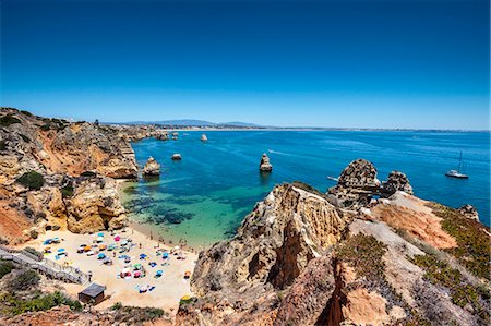 praia da camilo - Beach, Praia do Camilo, Lagos, Algarve, Portugal Foto de stock - Direito Controlado, Número: 862-07910607