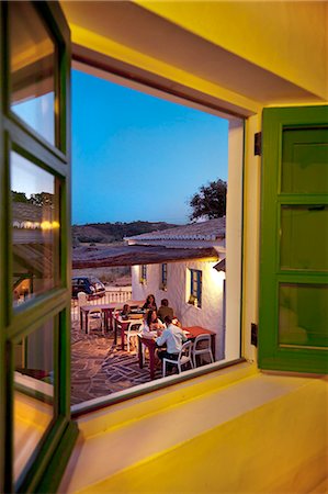 View out of a window, village Aldeia da Pedralva, Costa Vicentina, Algarve, Portugal Stock Photo - Rights-Managed, Code: 862-07910632