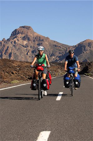 parque nacional del teide - Biking in the Teide National park, Tenerife, Canaries, Spain MR Stock Photo - Rights-Managed, Code: 862-07910689