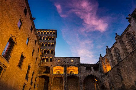 Plaza del Rey or Placa del Rei, Barcelona, Catalonia, Spain Photographie de stock - Rights-Managed, Code: 862-07910700