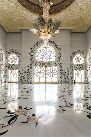 United Arab Emirates, Abu Dhabi. Sheikh Zayed Grand Mosque Stock Photo - Rights-Managed, Code: 862-07910888