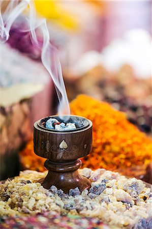 frankincense - United Arab Emirates, Dubai. Incense and spices for sale at the souk Stock Photo - Rights-Managed, Code: 862-07910904