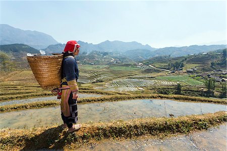 Vietnam, Sapa. Woman from Red Dao tribe with traditional dress (MR) Stock Photo - Rights-Managed, Code: 862-07911131