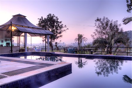 South America, Brazil, Rio de Janeiro, Jardim Botanico, the swimming pool and upper deck at the Botanic Blue Pousada hotel Stock Photo - Rights-Managed, Code: 862-08089969