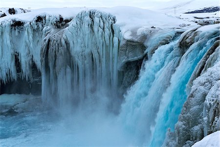 Godafoss waterfall in December, Iceland Stock Photo - Rights-Managed, Code: 862-08090290