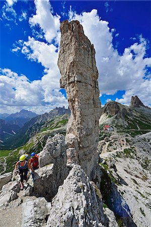 simsearch:862-07910100,k - Mountain Climbing at the pinnacle frankfurters, Sexten Dolomites, Alta Pusteria, South Tyrol, Italy, MR Fotografie stock - Rights-Managed, Codice: 862-08090509