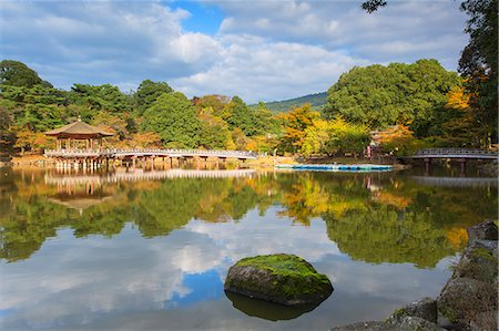 east asia structures - Ukimido pavilion in Nara Park, Nara, Kansai, Japan Stock Photo - Rights-Managed, Code: 862-08090653
