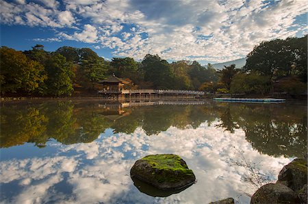 pavilion - Ukimido pavilion in Nara Park at dawn, Nara, Kansai, Japan Stock Photo - Rights-Managed, Code: 862-08090662
