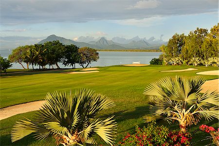 Heritage Golf Course at Le Morne Brabant, Mauritius, Indian Ocean Stockbilder - Lizenzpflichtiges, Bildnummer: 862-08090951