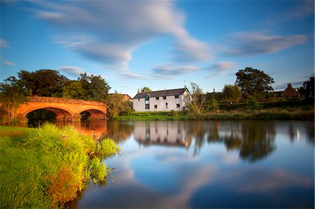 scotland - UK, Scotland, Perthshire, Callander. The red bridge over the river Teith which became famous after a Dr. Finlay s Casebook a BBC TV series was shot here. Stock Photo - Rights-Managed, Code: 862-08091040