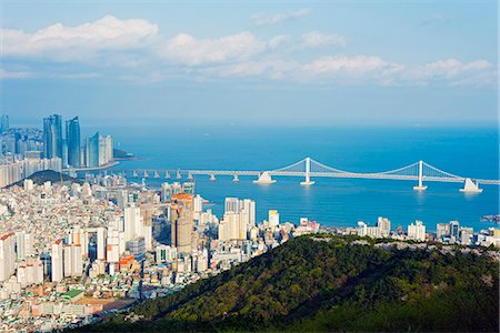 Asia, Republic of Korea, South Korea, Busan, city skyline and Gwangang bridge Stock Photo - Rights-Managed, Code: 862-08091084