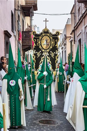 Easter procession, old town, Vegueta, Las Palmas, Gran Canaria, Canary Islands, Spain Stock Photo - Rights-Managed, Code: 862-08091205