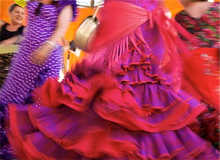 Flamenco dancers, Feria del Caballo in Jerez de la Frontera, Andalusia, Spain Foto de stock - Con derechos protegidos, Código: 862-08091287