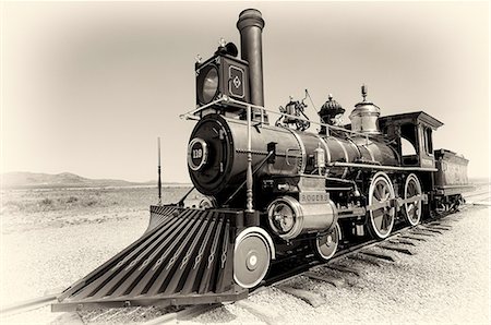 U.S.A., Utah, Golden Spike National Historic Site, Union Pacific No. 119 Stock Photo - Rights-Managed, Code: 862-08091386